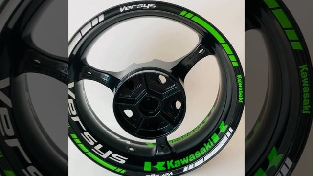 Decals wheel for Kawasaki Versys 1000 650 300 stickers wheel stripes rim tape rim motorcycle смотреть онлайн