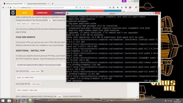 Installing Apache & PHP | Raspberry Pi Software смотреть онлайн