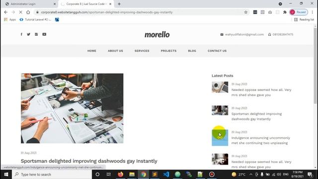 Source Code Website Company Profile V8 PHP Laravel смотреть онлайн