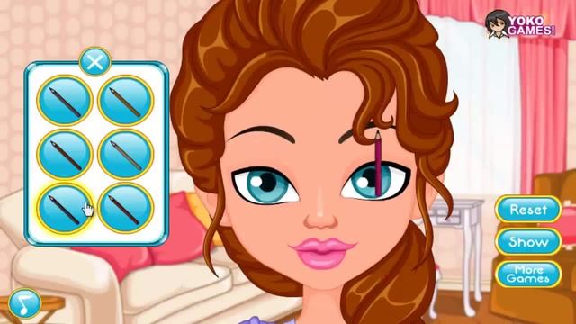 Мульт игра Ледяное сердце, макияж для Анны 2 смотреть онлайн