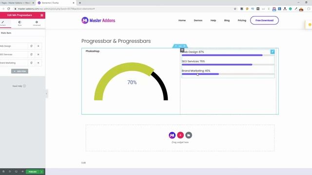 Add Progress bar In WordPress Website Using Master Addons смотреть онлайн