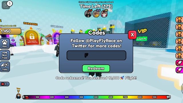 Codes For Fly Race [Update!] Redeem Fast - Roblox Fly Race Codes смотреть онлайн
