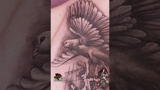 Compass and map tattoo. Chest tattoo #shorts смотреть онлайн