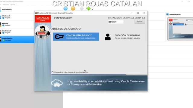 Instalación Oracle Linux 7.8 en VirtualBox 6.1.12 смотреть онлайн