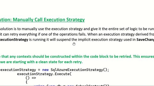 EF Core Error: SqlServerRetryingExecutionStrategy does not support user initiated transactions. смотреть онлайн
