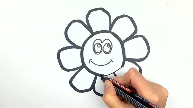 Как нарисовать цветок. Рисунки для детей. Изучаем цвета/РАСКРАСКИ РАЗВИВАШКИ/ смотреть онлайн