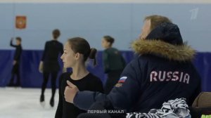 Тренировка группы Этери Тутберидзе с тренером Сергеем Дудаковым