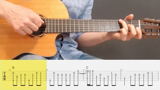 The Power Of Love - Jennifer Rush - Fingerstyle Guitar Tutorial Tab смотреть онлайн