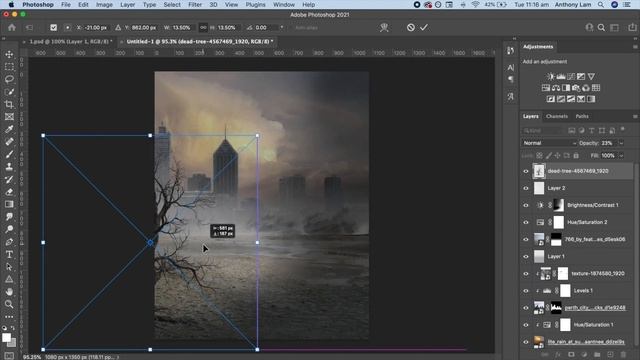 Post Apocalyptic Fallout | Photoshop 2021 Speedart Tutorial смотреть онлайн