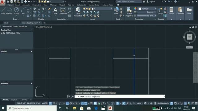 Bed room False Ceiling Drawing In AutoCad смотреть онлайн