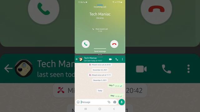 Samsung Galaxy S21 Split Screen View Incoming Call vs WhatsApp Chat (Android 12) смотреть онлайн