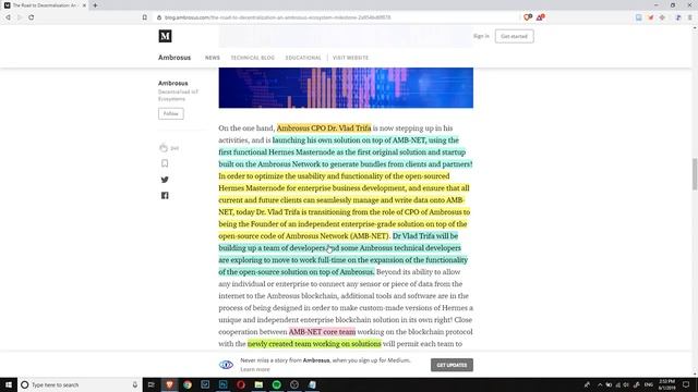 Ambrosus: Decentralization STARTING with 1000 Masternodes смотреть онлайн