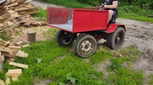 Самодельный мини Т 16 в работе