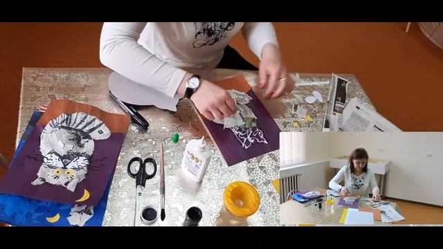 Поделка из газет «Кот на крыше».mp4 смотреть онлайн