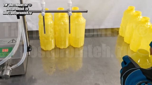 Дозатор розлива МД-50/5Л с шестеренчатым насосом. Розлив кислотного раствора/Фасовочное оборудовани смотреть онлайн