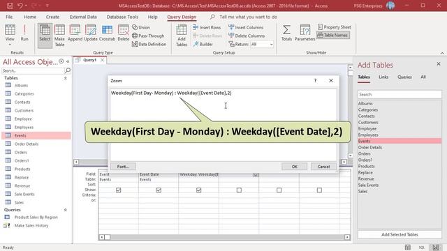 How to use WEEKDAY and WEEKDAYNAME functions in MS Access - Office 365 смотреть онлайн