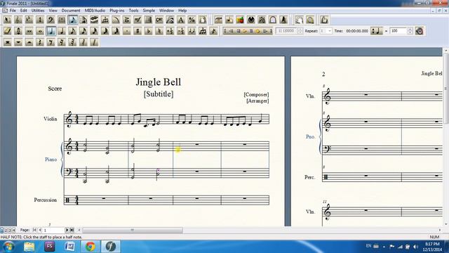 How to compose music in Finale 2011 progam on the computer смотреть онлайн