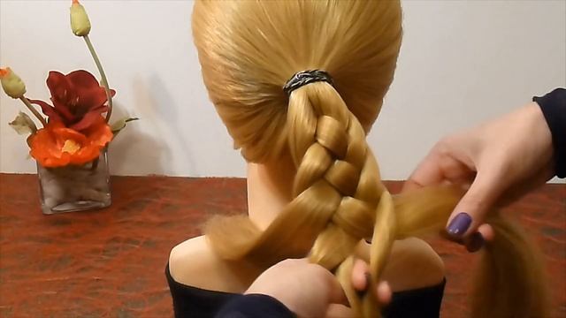 6 Strand Braid Hair Tutorial for Beginners. Easy Back To School Hairstyle. Penteados смотреть онлайн