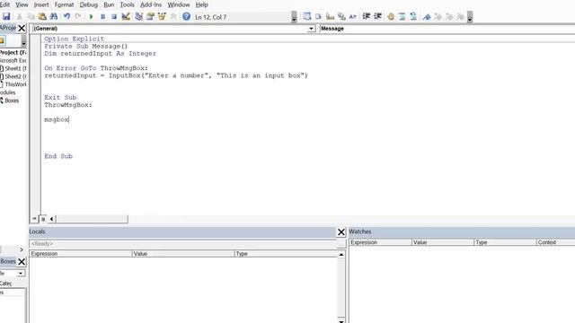 VBA MsgBox and Goto Error for Error Handling смотреть онлайн