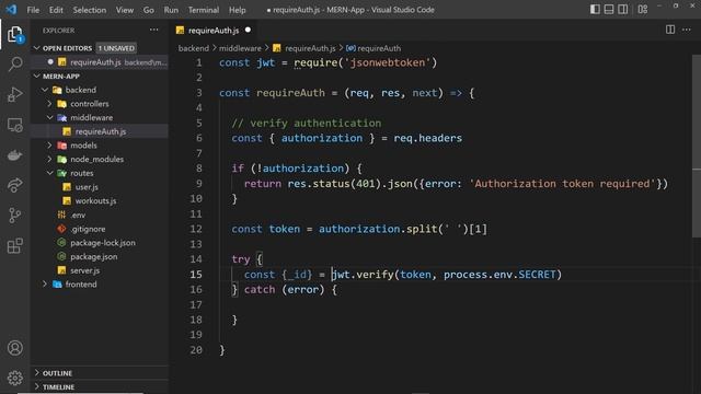 MERN Authentication Tutorial #14 - Protecting API Routes смотреть онлайн