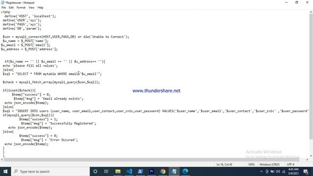 how to create table using xamp and php | php code for user registration | database on server смотреть онлайн
