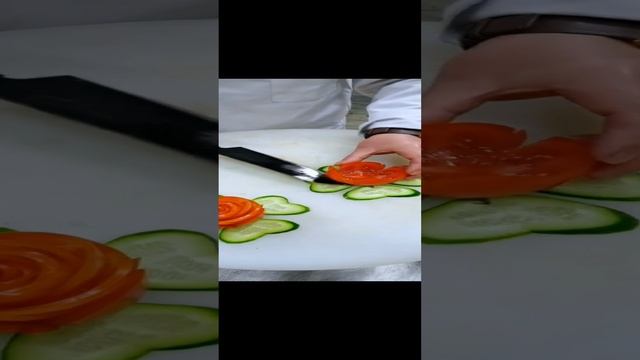 Как украшать  овощи на тарелки для праздничный стол.
