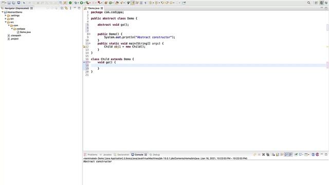 Java abstract keyword - abstract class and method tutorial with example program in 2021 смотреть онлайн