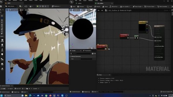 How to create an  Anime outline material in #UnrealEngine 5