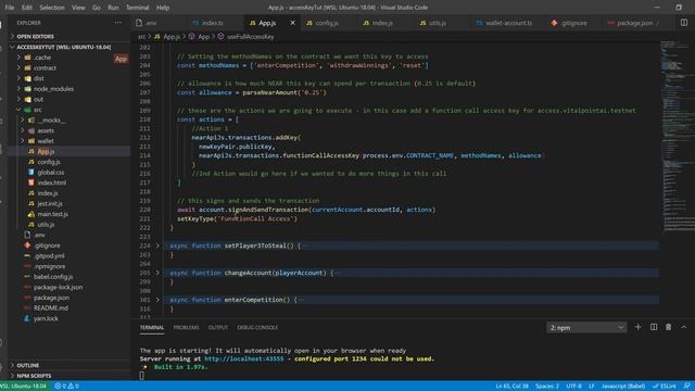 NEAR Access Key Tutorial - React and near-api-js Front End смотреть онлайн