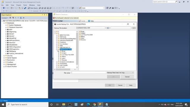 Sql Server backup and restore-1 in hindi смотреть онлайн