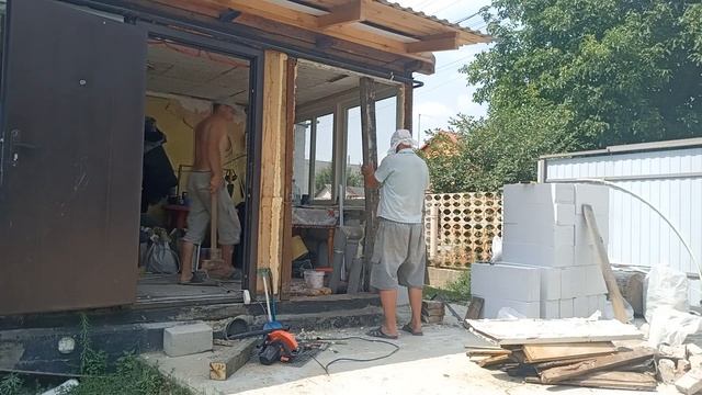 №12 Ремонт старого дома. Веранда. Газоблок вместо каркаса смотреть онлайн