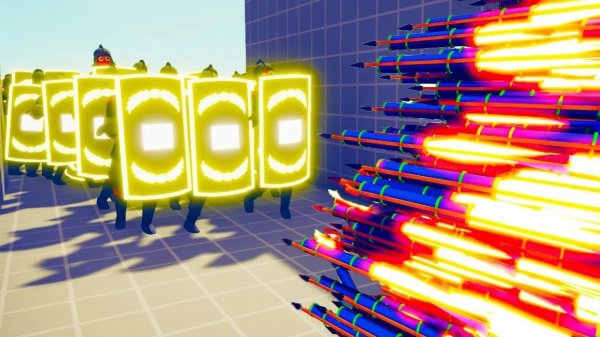 100x NEON SHIELD vs EVERY GOD TABS Totally Accurate Battle Simulator