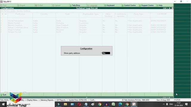 How To See And Export All Party Address In Tally Erp9 | Technical Tyagi смотреть онлайн