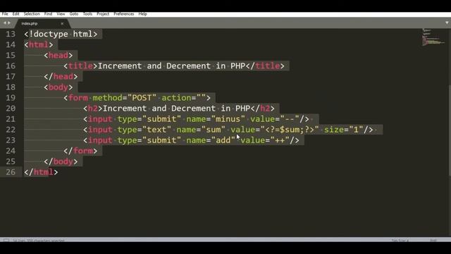 Increment and Decrement in PHP смотреть онлайн