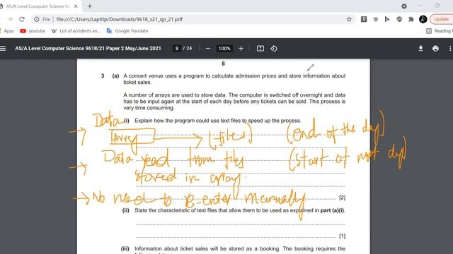 AS & A Level_ Computer Science_ Paper 2_ May/June 2021 смотреть онлайн