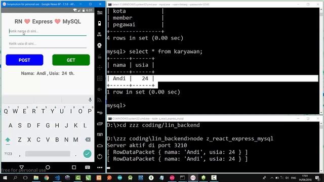 React Native, Express & MySQL смотреть онлайн