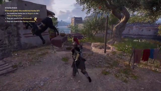 ASSASSIN'S CREED ODYSSEY HORSE GLITCH BUG - PS4 gameplay walkthrough смотреть онлайн