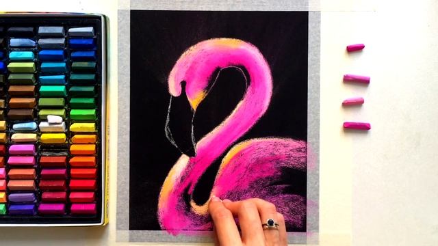КАК РИСОВАТЬ ФЛАМИНГО ПАСТЕЛЬЮ /HOW TO DRAW FLAMINGO смотреть онлайн