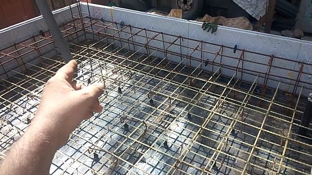 Обзор каркаса фундаментной плиты из композитной арматуры Как его связать смотреть онлайн