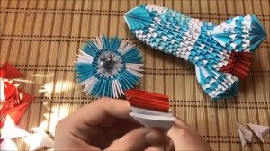 Ракета и летающая тарелка из бумажных модулей. Своими руками.