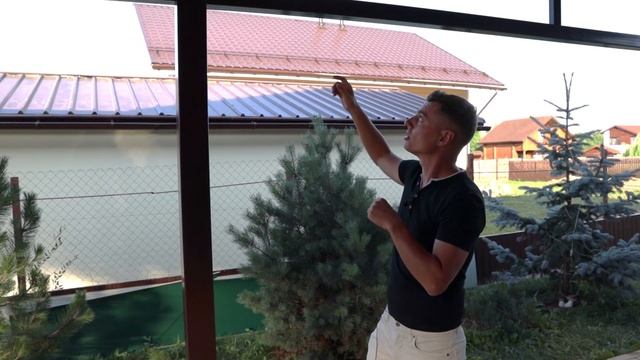 Навес 100 м2 из фальца от Гранд Лайн. смотреть онлайн