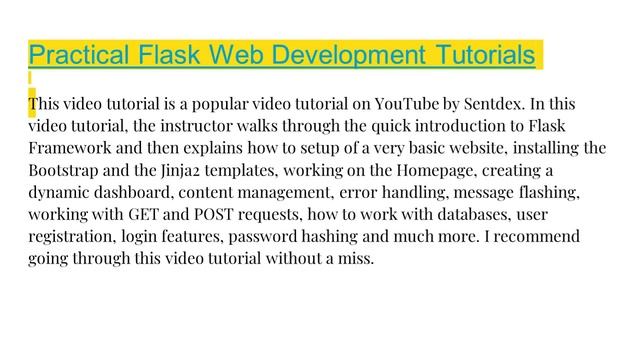 Top 10 Best Flask video tutorials смотреть онлайн