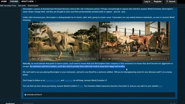 ATROCIRAPTOR PACK HUNTS! Species Field Guide | Jurassic World Evolution 2 Dominion Malta Expansion смотреть онлайн