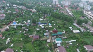 Полёт над дачами Красноярска на дроне