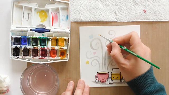Watercolour Card Tutorial With A Sweet Stamp Shop Image смотреть онлайн