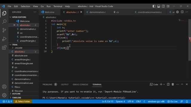 Write a program to find the absolute value of a number entered through the keyboard#coding#engineer смотреть онлайн