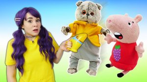 Свинка Пеппа в гостях у кота Дымка - Мультик из игрушек и новое видео для детей