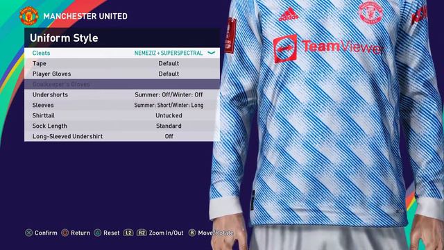 Football PES 2021 Manchester United 21/22 Authentic Away kits downloads смотреть онлайн