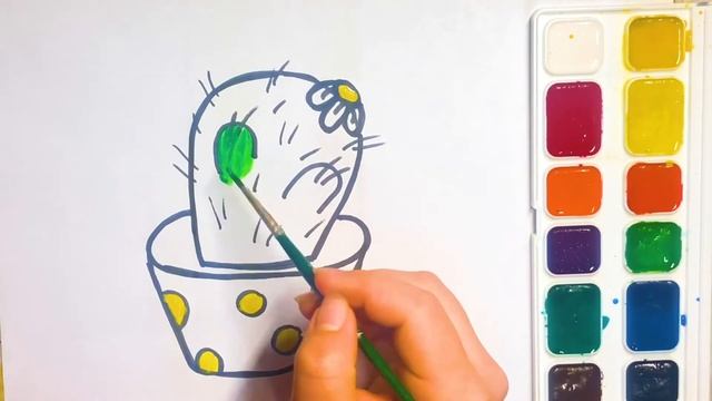 КАК НАРИСОВАТЬ КАКТУС | СТИШОК В ОПИСАНИИ ? смотреть онлайн