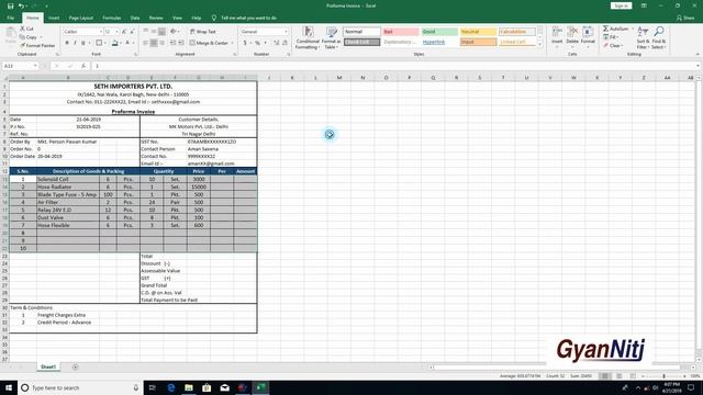 Proforma Invoice | How to Make Proforma Invoice in Excel with multi options смотреть онлайн